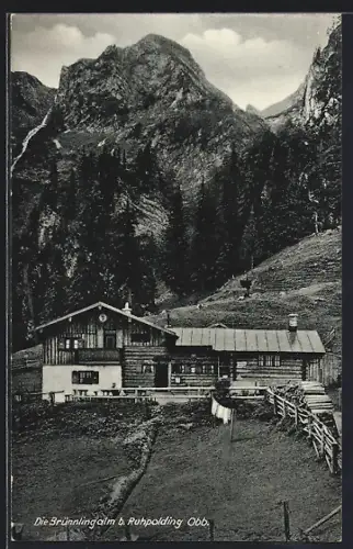 AK Ruhpolding /Obb., Gasthaus Brünnlingalm