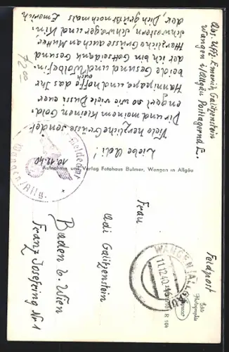 AK Wangen im Allgäu, Paradiesstrasse