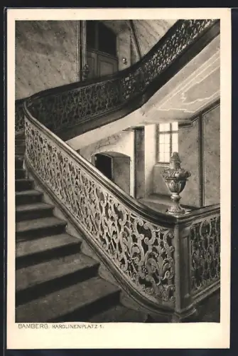 AK Bamberg, Karolinenplatz 1, Treppenhaus