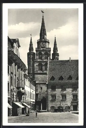 AK Ansbach, St. Gumbertuskirche und Stadthaus