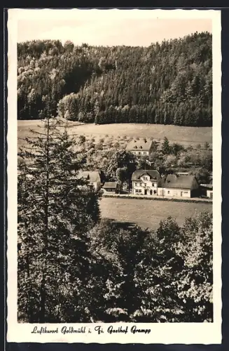 AK Goldmühl i. Fichtelgebirge, Gasthof Grampp, Bes. Tr. Gräbner