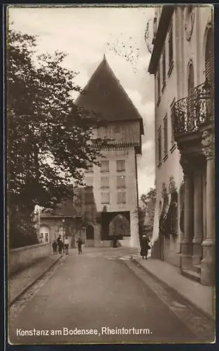 AK Konstanz am Bodensee, Rheintorturm