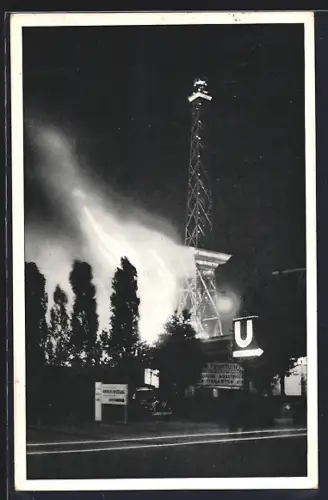 AK Berlin-Charlottenburg, Der Brand des Funkturms