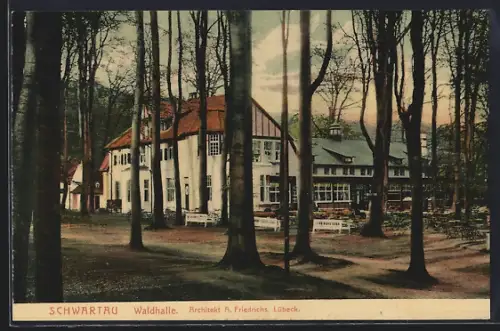 AK Schwartau, Restaurant Waldhalle, Architekt A. Friedrichs