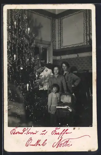 Foto-AK Berlin-Neukölln, Weihnachten im Cafe Nolte, Kaiser-Friedrich-Strasse 50, jetzt Sonnenallee 96