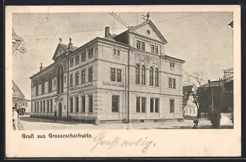 AK Dresden-Zschachwitz, Partie am Gasthof Gross-Zschachwitz