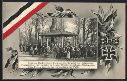 AK Hamburg-Ovelgönne, Groth`s Gesellschaftshaus, Eisernes Kreuz 1914