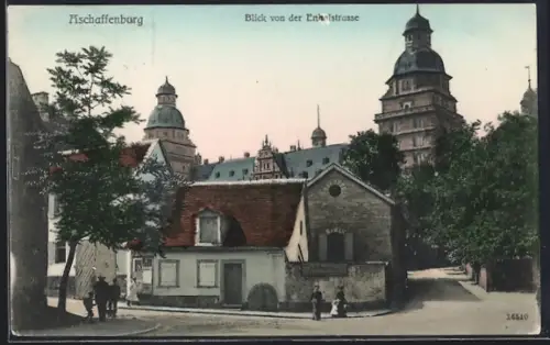 AK Aschaffenburg, Partie an der Erthalstrasse