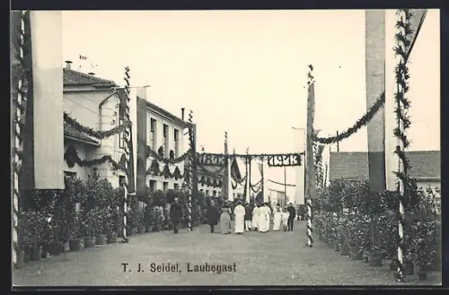 AK Dresden-Laubegast, Jubiläum Gärtnerei T. J. Seidel 1913