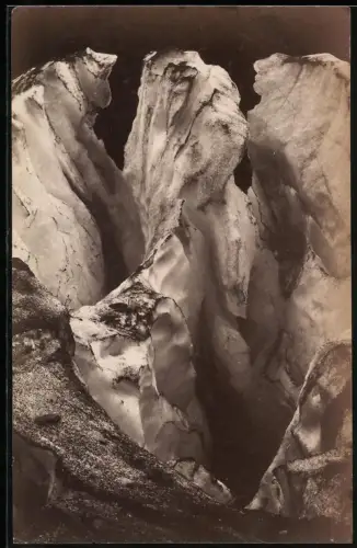 Fotografie unbekannter Fotograf, Ansicht Grindelwald, Detailansicht des Grindelwaldgeltscher
