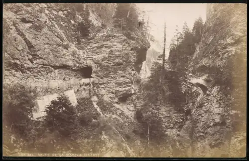 Fotografie unbekannter Fotograf, Ansicht Thusis, Route de la Viamala