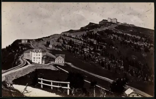 Fotografie unbekannter Fotograf, Ansicht Rigi Kulm, Hotel Rigi Staffel