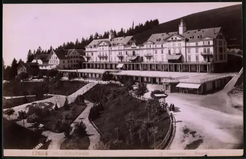 Fotografie G. Sommer, Napoli, Ansicht Rigi Kaltbad, Frontansicht des Hotel Kaltbad