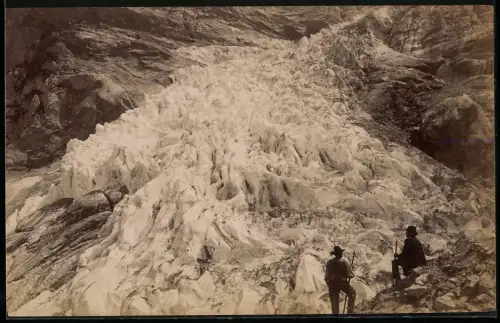 Fotografie unbekannter Fotograf, Ansicht Grindelwald, Ausläufe des Grindelwaldgletscher