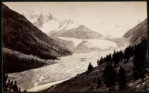 Fotografie unbekannter Fotograf, Ansicht Chamonix, Mer de Glace, Ausläufe des Gletschers