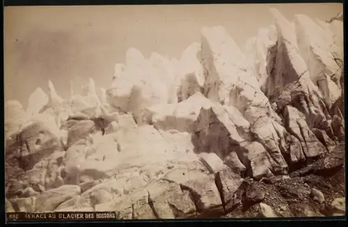 Fotografie unbekannter Fotograf, Ansicht Chamonix, Seracs du Glacier des Bsoosn, Gletscher