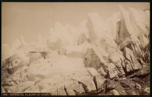 Fotografie unbekannter Fotograf, Ansicht Chamonix, Seracs du Glacier des Bosson Gletscher