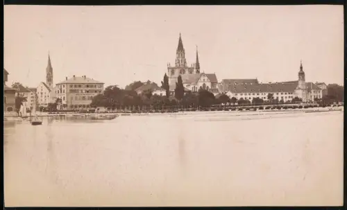Fotografie unbekannter Fotograf, Ansicht Konstanz, Blick über den Bodensee nach der Stadt