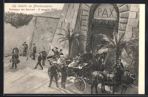 AK Montecassino, Partenza dei Sovrani 1903