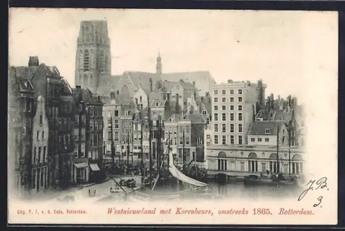 AK Rotterdam, Westnieuwland met Korenbeurs