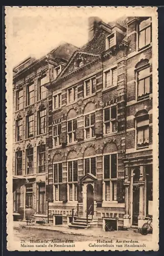 AK Amsterdam, Maison natale Rembrandt