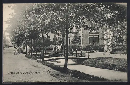 AK Bodegraven, Strassenpartie mit Brücken