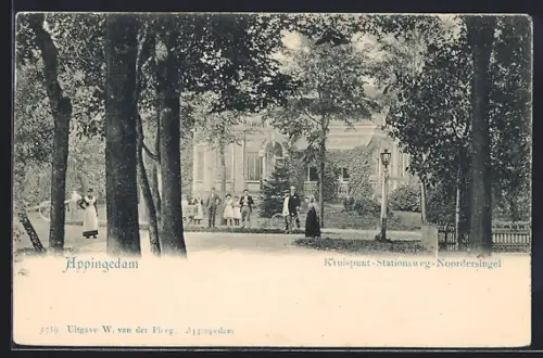 AK Appingedam, Kruispunt-Stationsweg-Noordersingel