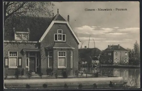 AK Giessen-Nieuwkerk, Peursum, Haus am Fluss
