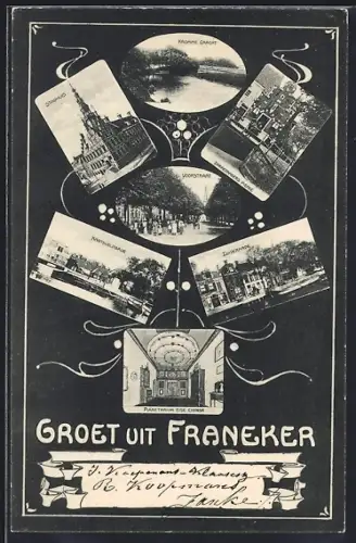 AK Franeker, Stadhuis, Kaatsveldbrug, Voorstraat, Zuiderkade, Planetarium Eise Eisinga