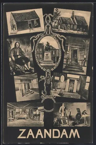 AK Zaandam, Denkmal und historische Gebäude