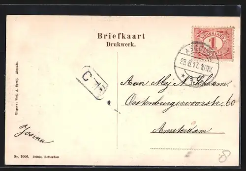 AK Abcoude, Raadhuisstraat, Hoogstraat, Jaagpad, Stationsstraat