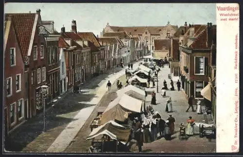AK Vlaardingen, Waalstraat met markt