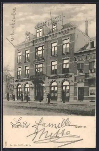 AK Vlissingen, Hotel Albion mit Café-Restaurant