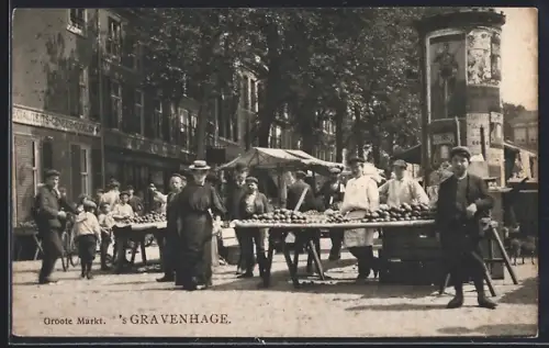 AK `s Gravenhage, Groote Markt