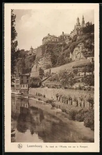 AK Luxembourg, Au bord de l`Alzette vue sur le Rempart