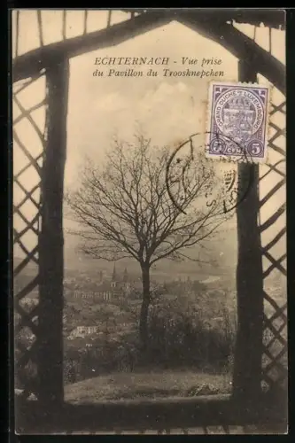 AK Echternach, Vue prise du Pavillon du Troosknepchen