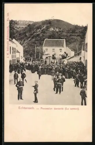 AK Echternach, Procession dansante (Le Sermon)