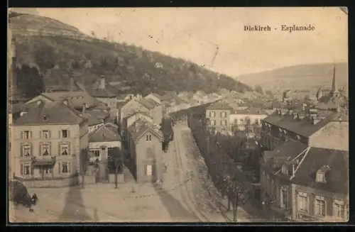 AK Diekirch, Esplanade aus der Vogelschau