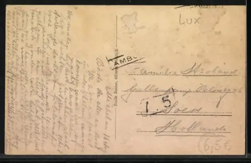 AK Diekirch, Esplanade aus der Vogelschau