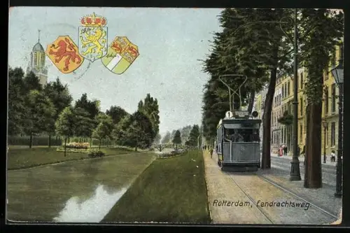 AK Rotterdam, Eendrachtsweg, Strassenbahn