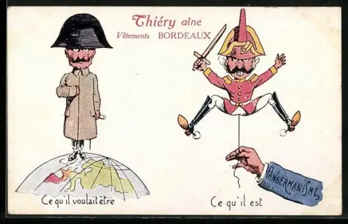 AK Pangermanisme: Ce qu il voulaitetre, Ce qu il est, Kaiser Wilhelm II. als Puppe