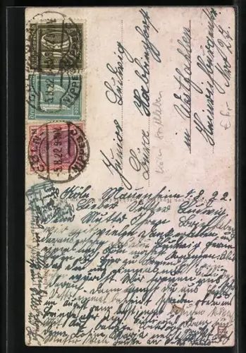 AK Kölner Eigenarten, Halver Hahn, Roggenbrötchen mit Käse, Bierglas