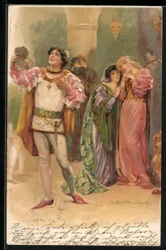 Lithographie William Shakespeare, Der Kaufmann von Venedig