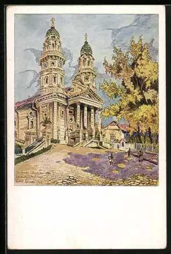 Künstler-AK Uzhorod, Katedrala