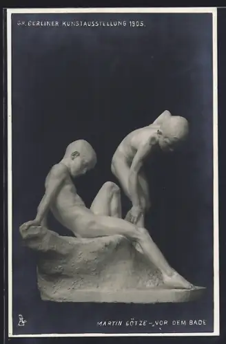 AK Berlin, Gr. Berliner Kunstausstellung 1905, Vor dem Bade von Martin Götze