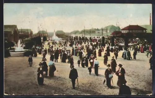 AK Leipzig, Ausstellung f. Buchgewerbe u. Graphik 1914, Blick v.d. grossen Freitreppe