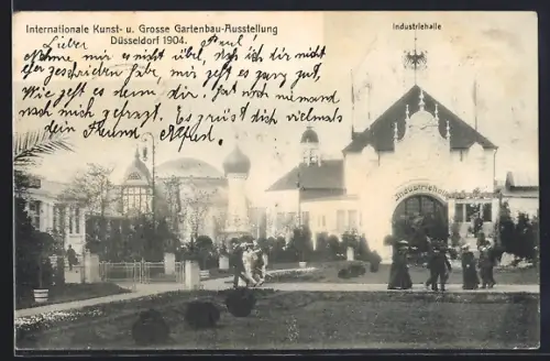 AK Düsseldorf, International Kunst- u. Gartenbau-Ausstellung 1904, Industriehalle