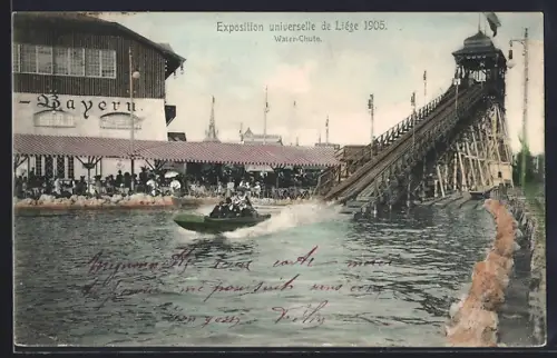 AK Liege, Exposition universelle 1905, Water-Chute, Wasserrutsche auf der Ausstellung