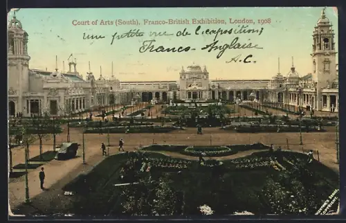 AK London, Franco-British Exhibition 1908, Court of Arts