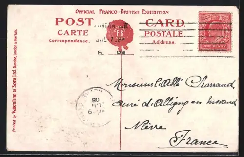 AK London, Franco-British Exhibition 1908, Court of Arts